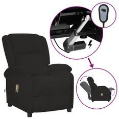 Fauteuil de massage inclinable électrique Noir Velours