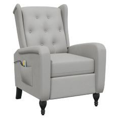 Fauteuil de massage inclinable Gris clair Velours 2