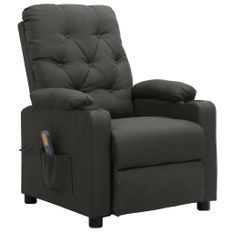 Fauteuil de massage inclinable Gris foncé Tissu 22