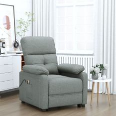 Fauteuil de massage inclinable Gris foncé Tissu