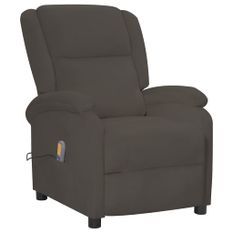 Fauteuil de massage inclinable Gris foncé Velours