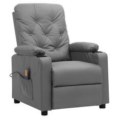 Fauteuil de massage inclinable Gris Similicuir 5