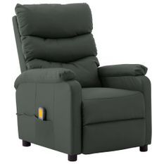 Fauteuil de massage inclinable Gris Similicuir