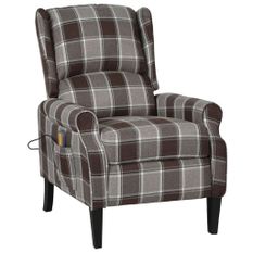 Fauteuil de massage inclinable Marron Tissu 12