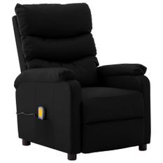 Fauteuil de massage inclinable Noir Similicuir 7