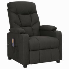 Fauteuil de massage inclinable Noir Tissu 19