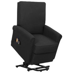 Fauteuil de massage inclinable Noir Tissu 2