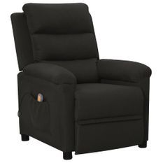 Fauteuil de massage inclinable Noir Tissu 7