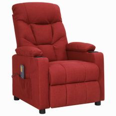 Fauteuil de massage inclinable Rouge bordeaux Tissu 14