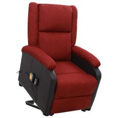 Fauteuil de massage inclinable Rouge bordeaux Tissu 19