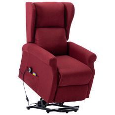 Fauteuil de massage inclinable Rouge bordeaux Tissu 7