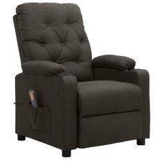 Fauteuil de massage inclinable Taupe Tissu 21