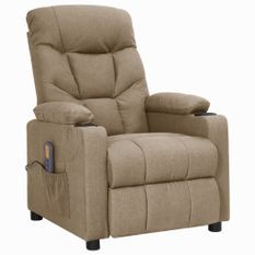 Fauteuil de massage inclinable Taupe Tissu 19