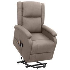 Fauteuil de massage inclinable Taupe Tissu 15