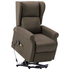 Fauteuil de massage inclinable Taupe Tissu 9