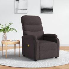 Fauteuil de massage Marron foncé Tissu