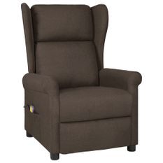 Fauteuil de massage Marron foncé Tissu