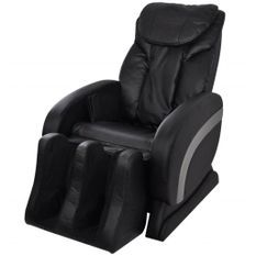 Fauteuil de massage Noir Similicuir 9