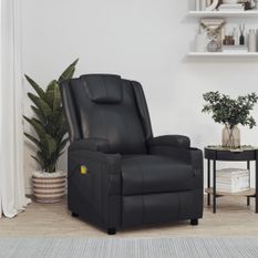 Fauteuil de massage Noir Similicuir