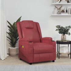 Fauteuil de massage Rouge bordeaux Similicuir