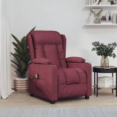 Fauteuil de massage Rouge bordeaux Tissu