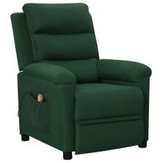 Fauteuil de massage Vert foncé Tissu