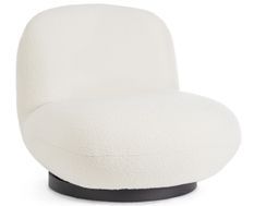 Fauteuil design pivotant MARGOT – Tissu doux effet bouclé