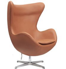Fauteuil EGGO – Cuir fleur italien, icône design & pivotant