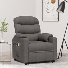 Fauteuil électrique de massage Gris foncé Tissu