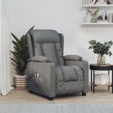 Fauteuil électrique de massage Gris foncé Tissu