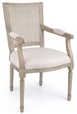 Fauteuil en bois de frêne beige Liliane