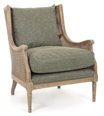 Fauteuil en bois de frêne gris naturel Carolina