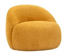Fauteuil Ginevra moutarde bouclé design contemporain