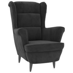 Fauteuil Gris foncé Velours 2