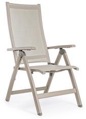 Fauteuil inclinable aluminium taupe Victorine