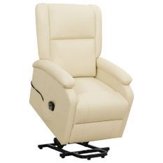 Fauteuil inclinable Crème Similicuir 4