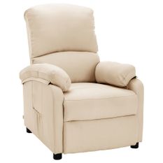 Fauteuil inclinable Crème Tissu 19