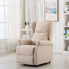 Fauteuil inclinable Crème Tissu 13