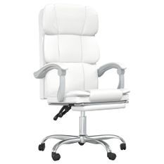 Fauteuil inclinable de bureau Blanc Similicuir