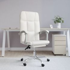 Fauteuil inclinable de bureau Blanc Similicuir