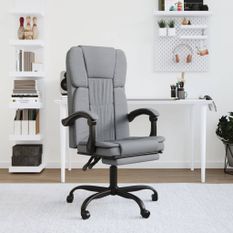 Fauteuil inclinable de bureau Gris clair Tissu