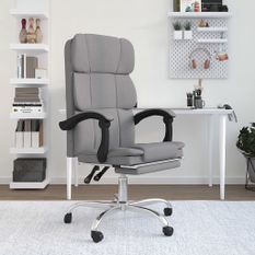 Fauteuil inclinable de bureau Gris clair Tissu