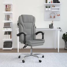 Fauteuil inclinable de bureau Gris clair Tissu