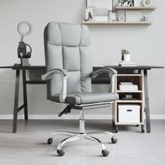 Fauteuil inclinable de bureau Gris foncé Tissu