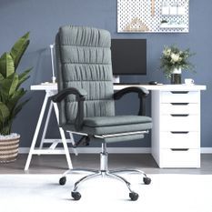 Fauteuil inclinable de bureau Gris foncé Tissu
