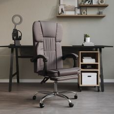 Fauteuil inclinable de bureau Gris Similicuir