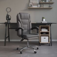 Fauteuil inclinable de bureau Gris Similicuir