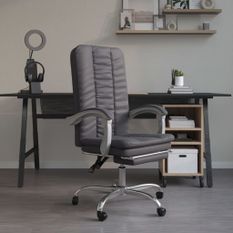 Fauteuil inclinable de bureau Gris Similicuir