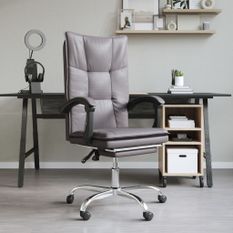 Fauteuil inclinable de bureau Gris Similicuir