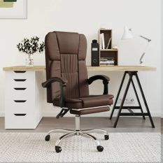 Fauteuil inclinable de bureau Marron Similicuir